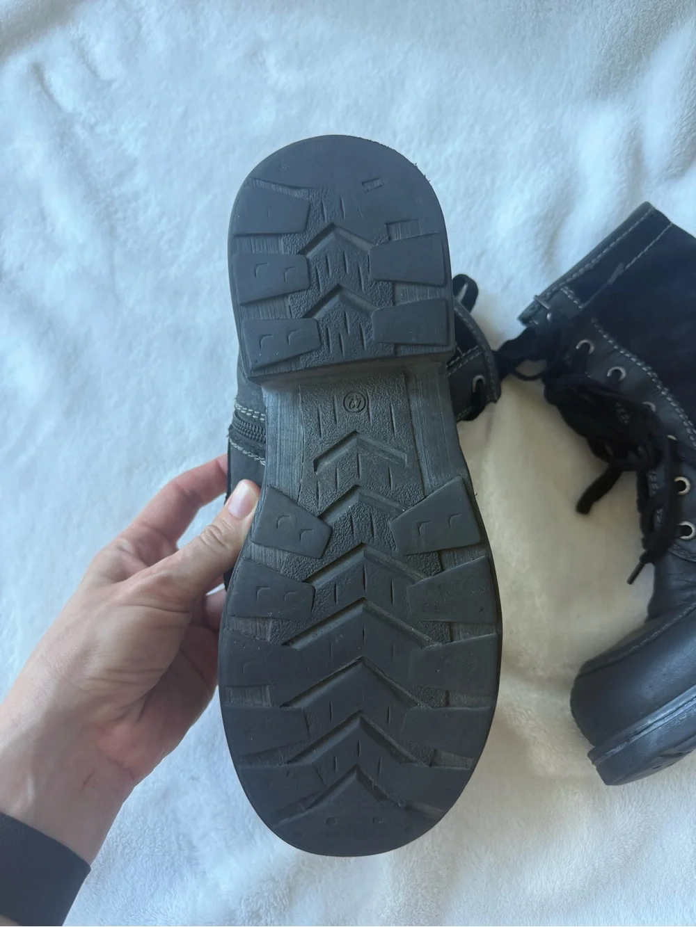 Diesel Black Lace-Up Ankle Boots